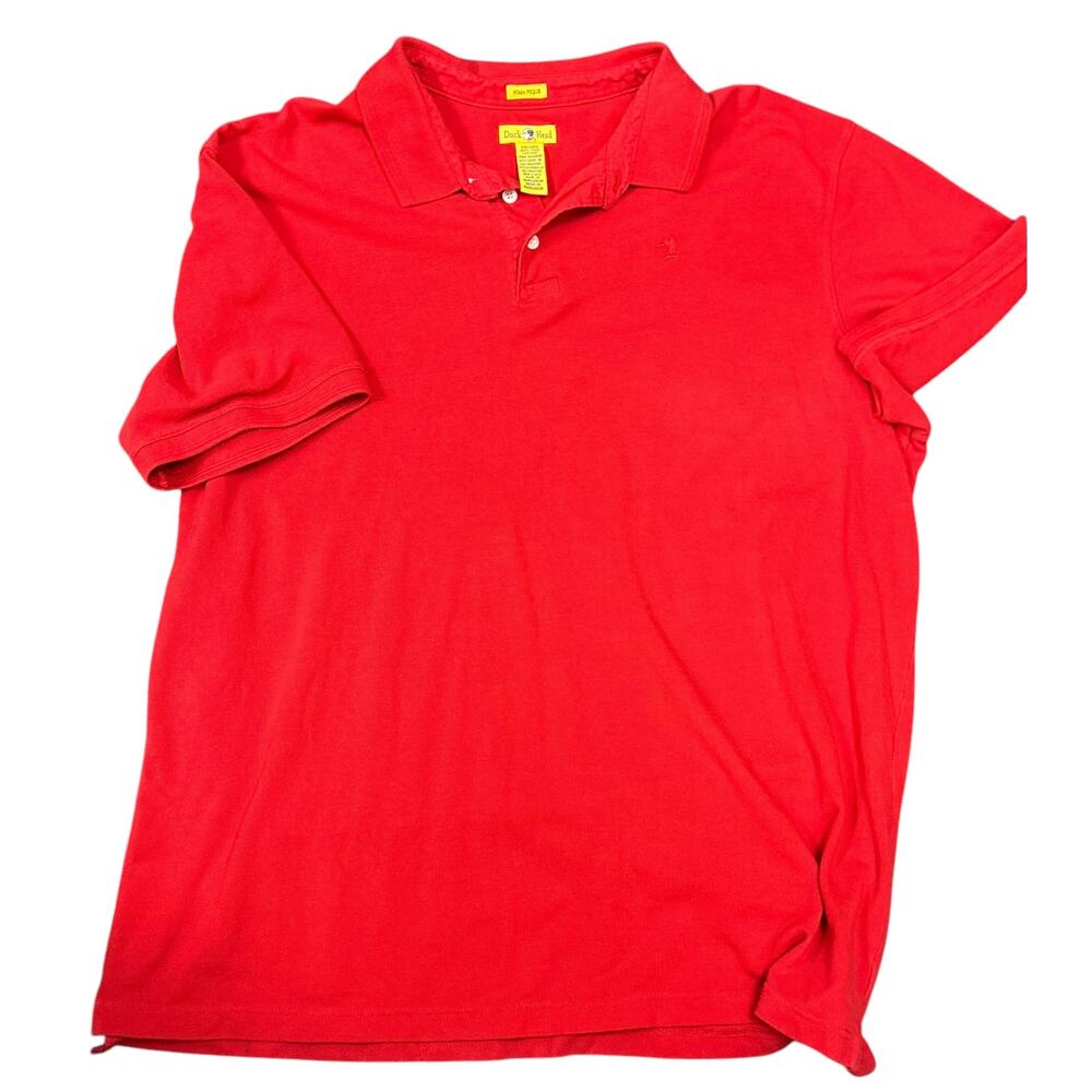 VTG 90s Duck Head‎ Short Sleeve Red Polo Shirt XXL